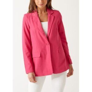 Vero Moda Zelda Long Sleeve Blazer Jacket Women Size 0 NWT Pink Single Button